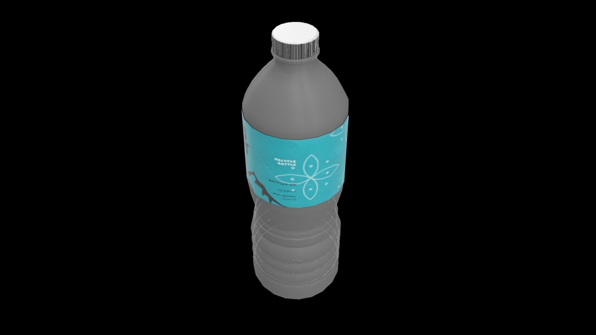 Water Bottle M2 Low-poly 3D model_2