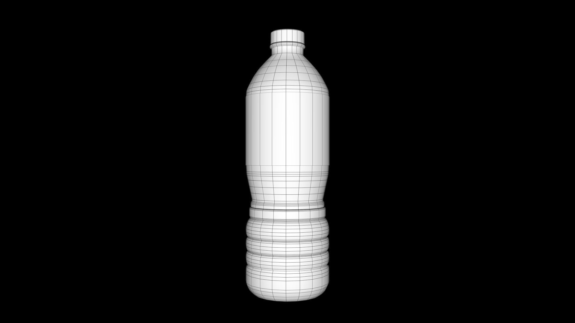 Water Bottle M2 Low-poly 3D model_6