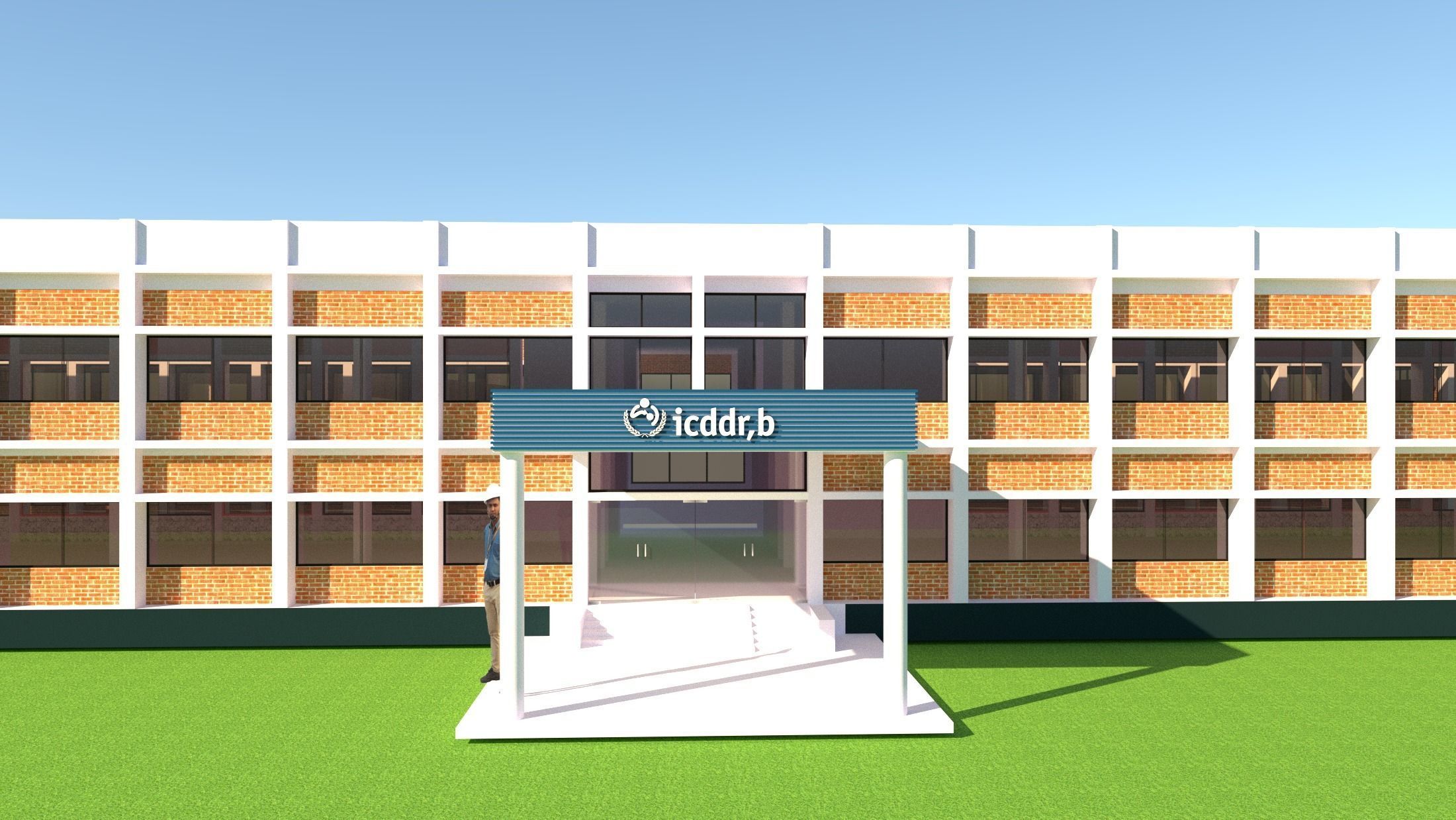 Hospital Building 3D Model Low-poly 3D model_4