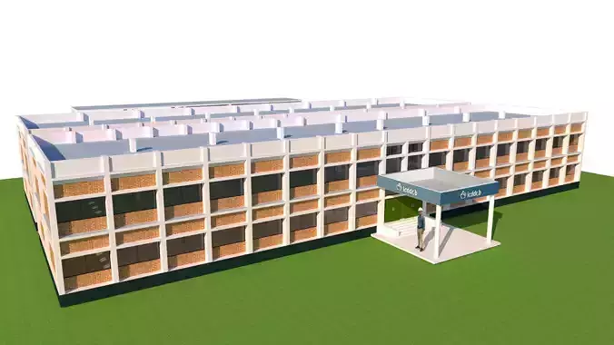 Hospital Building 3D Model