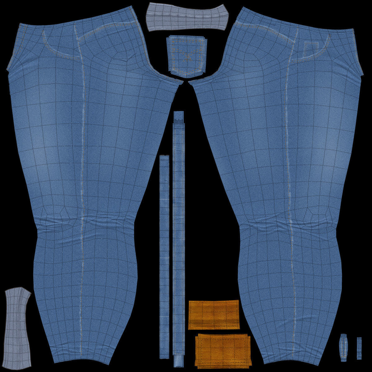 Cartoon  Moto Girl Rigged 3D model_50