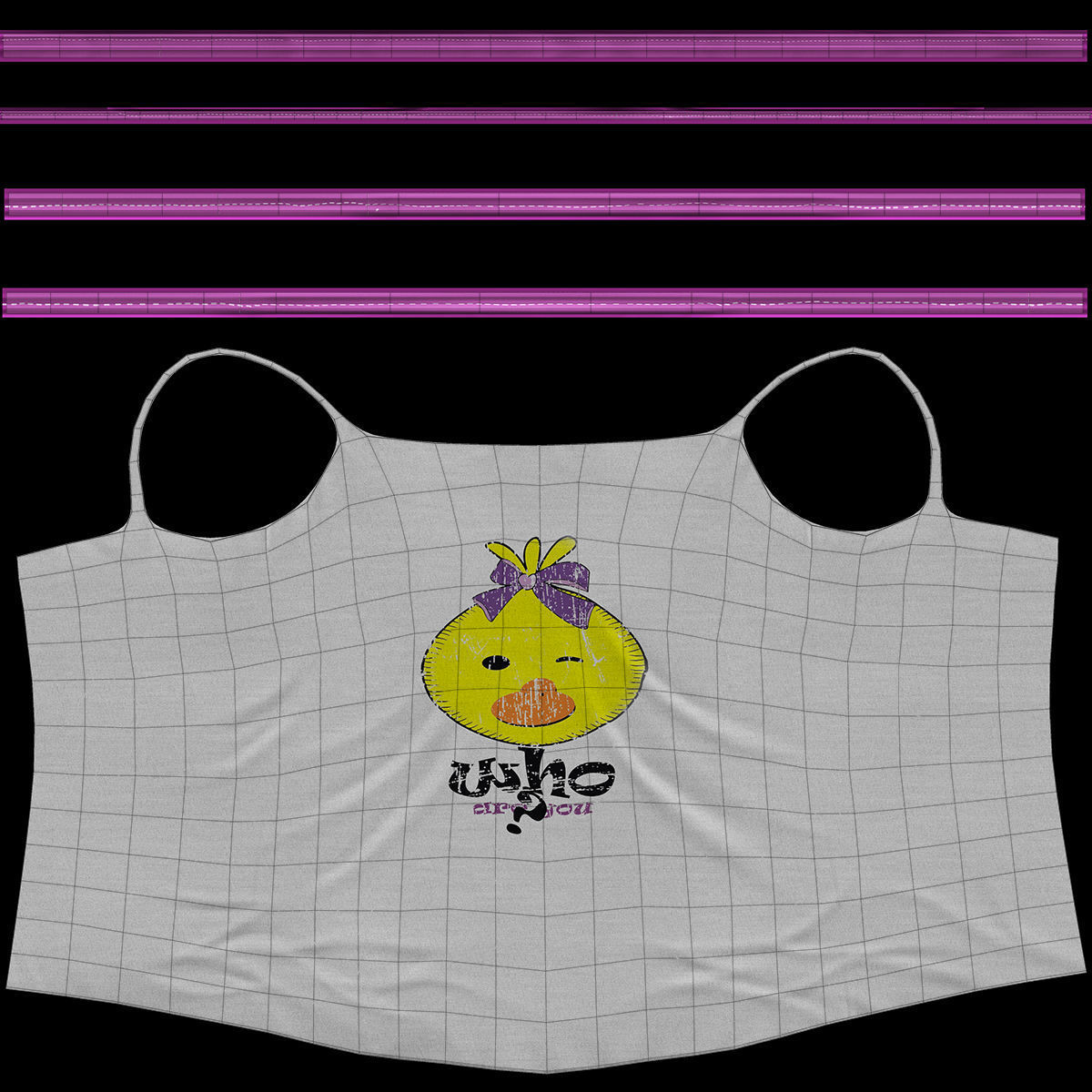 Cartoon  Moto Girl Rigged 3D model_51