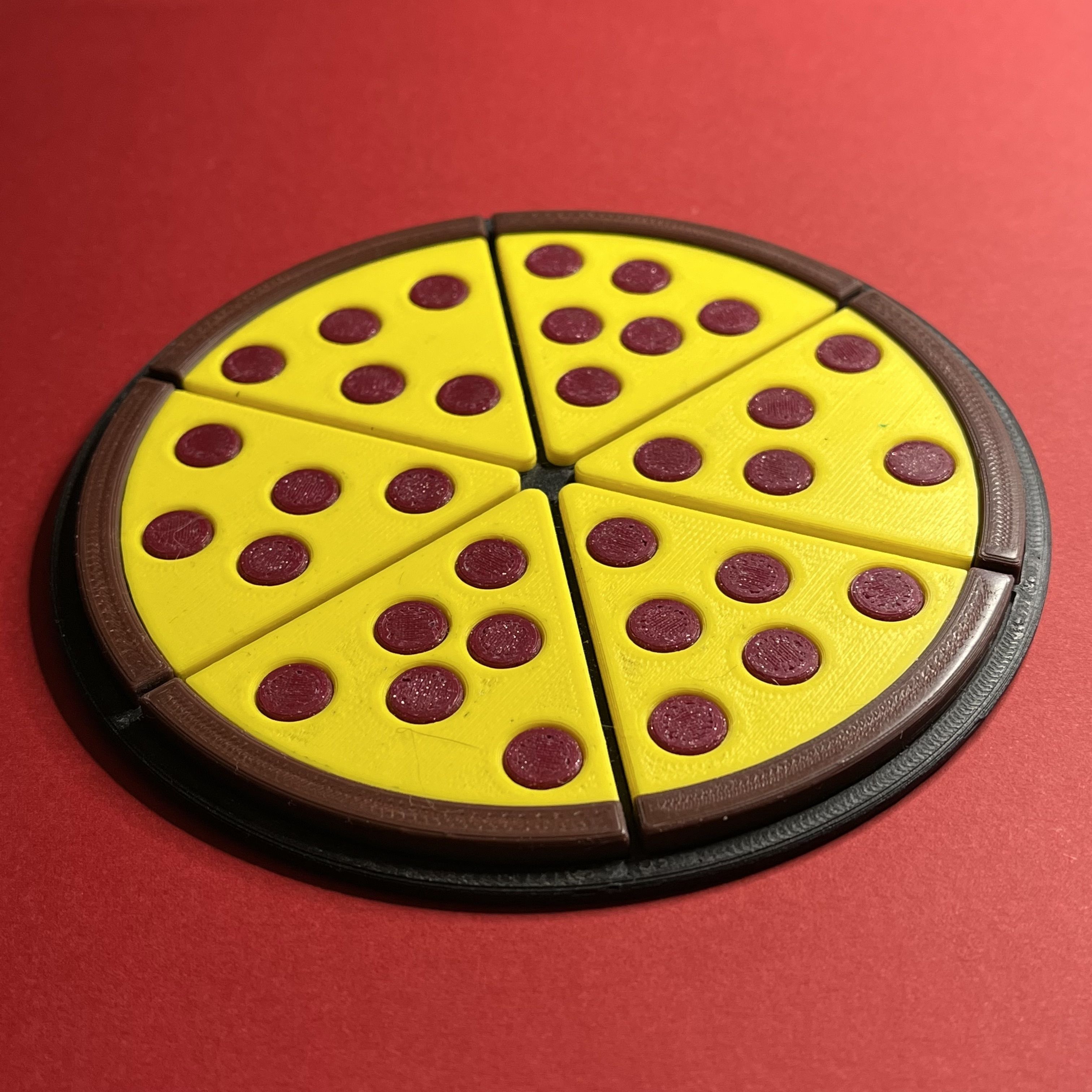 Pizza Coaster 3D print model_2