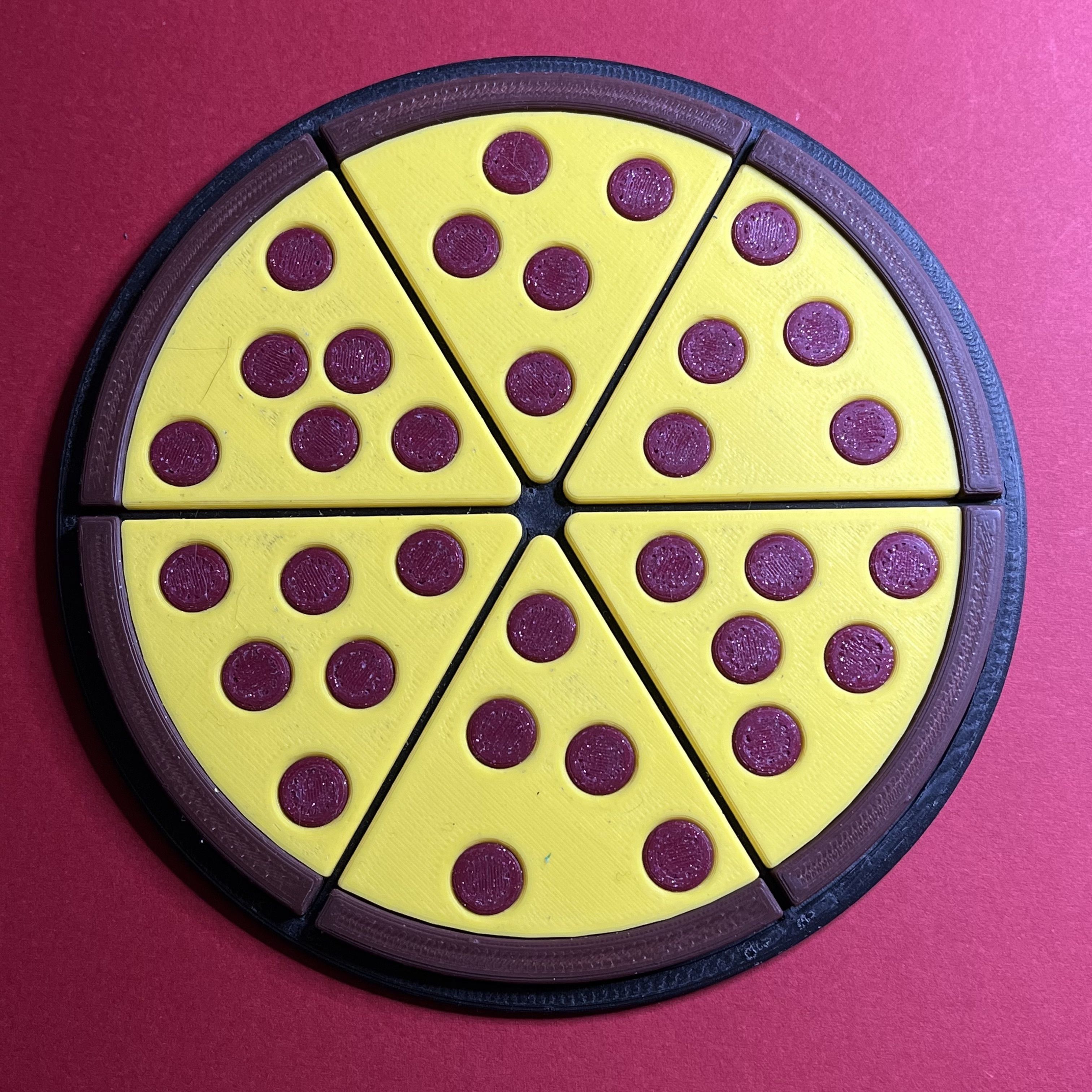 Pizza Coaster 3D print model_1