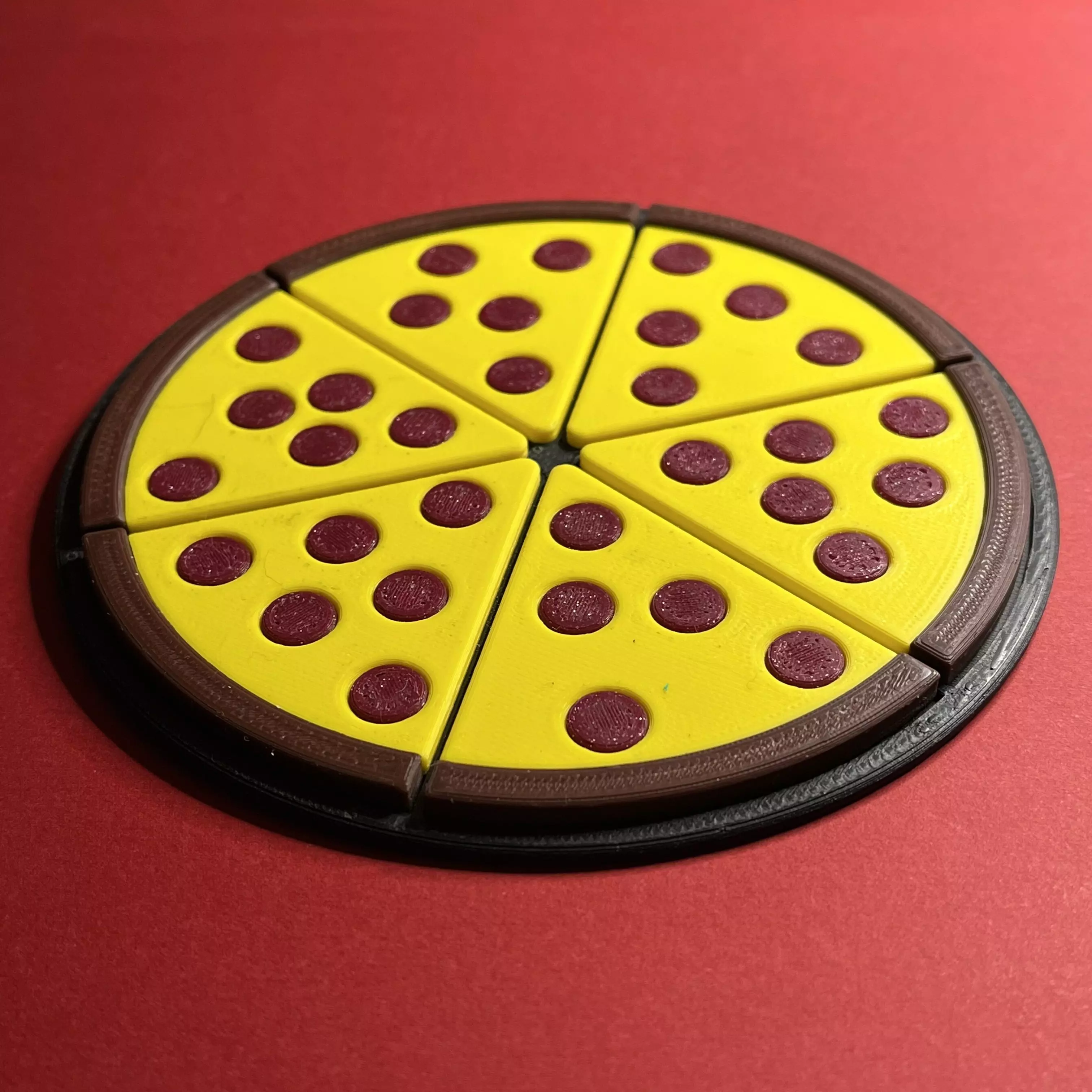 Pizza Coaster 3D print model_0