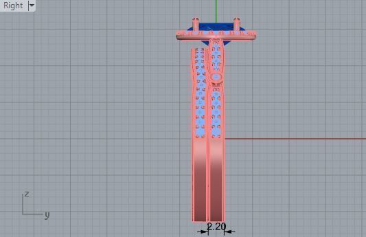 Round blue stone diamond ring with band 3233 3D print model 3D print model_6