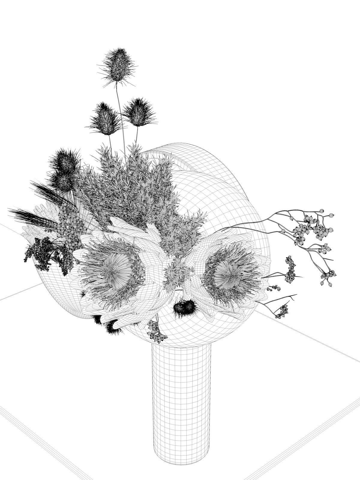 Vase Set 94 3D model_3