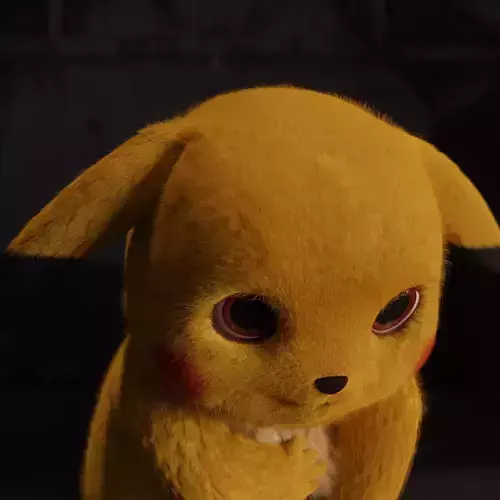 pikachu in pokemon movie Low-poly 3D model