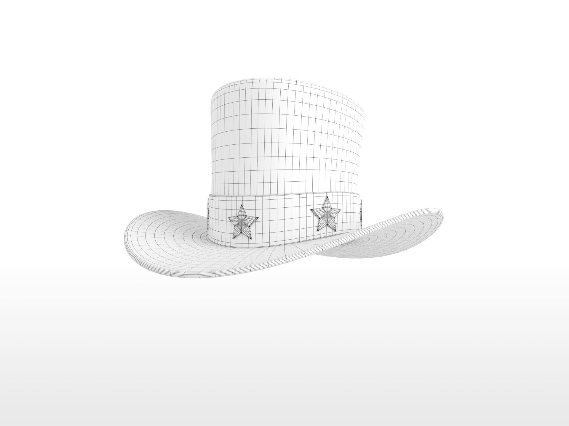 Hat008 Uncle Sam Hat 3D model_26