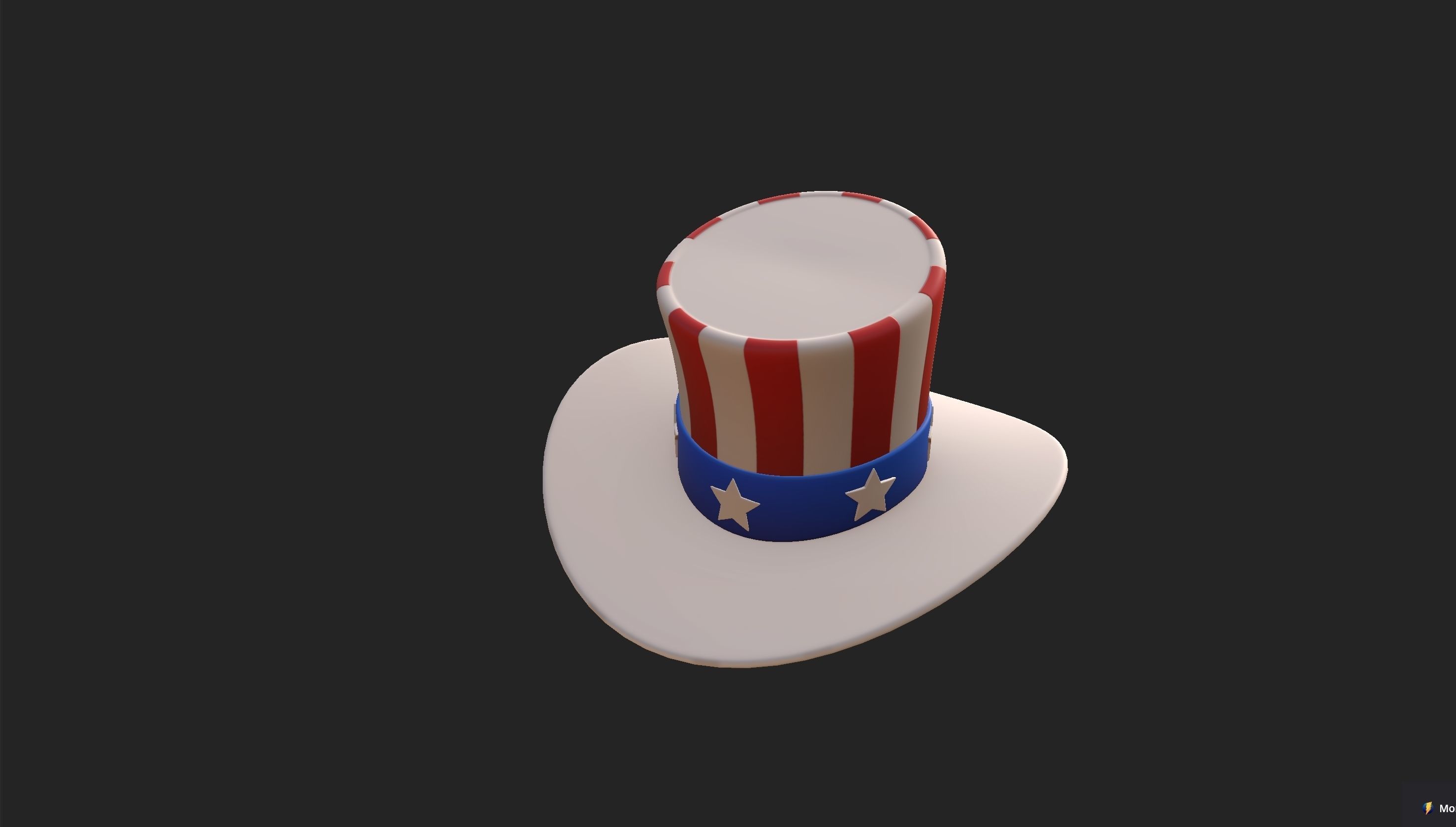 Hat008 Uncle Sam Hat 3D model_23