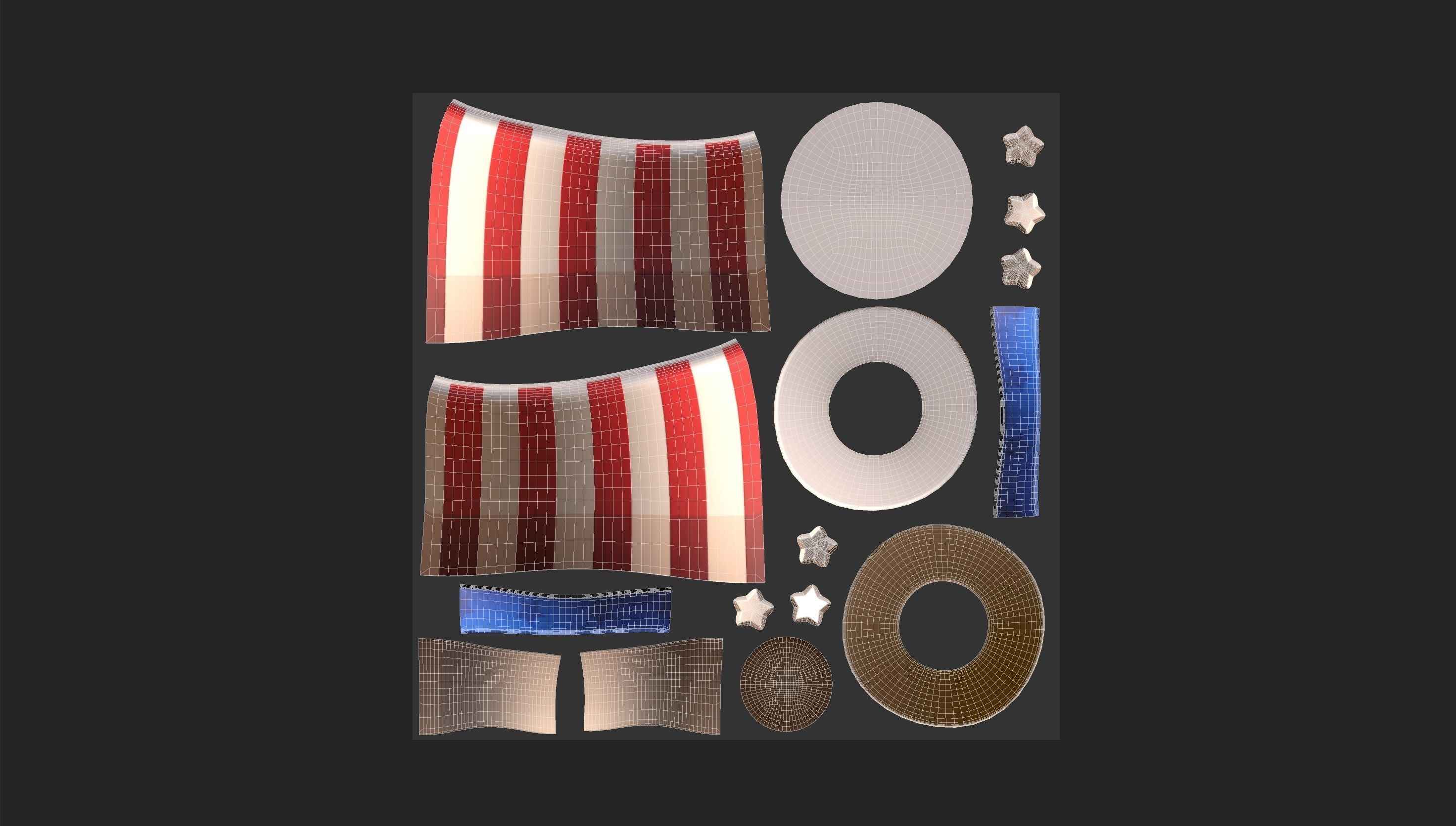 Hat008 Uncle Sam Hat 3D model_16