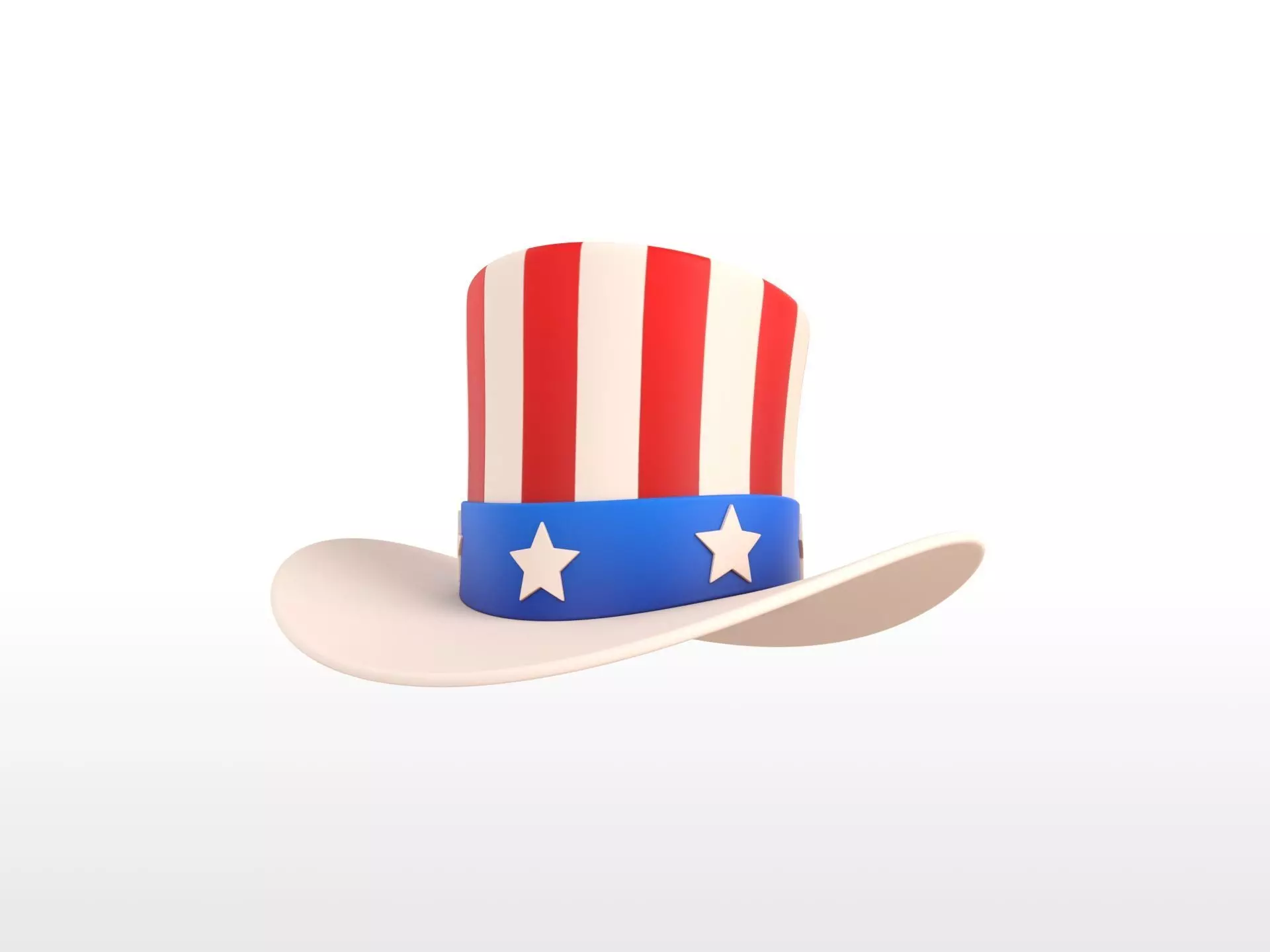 Hat008 Uncle Sam Hat 3D model_0