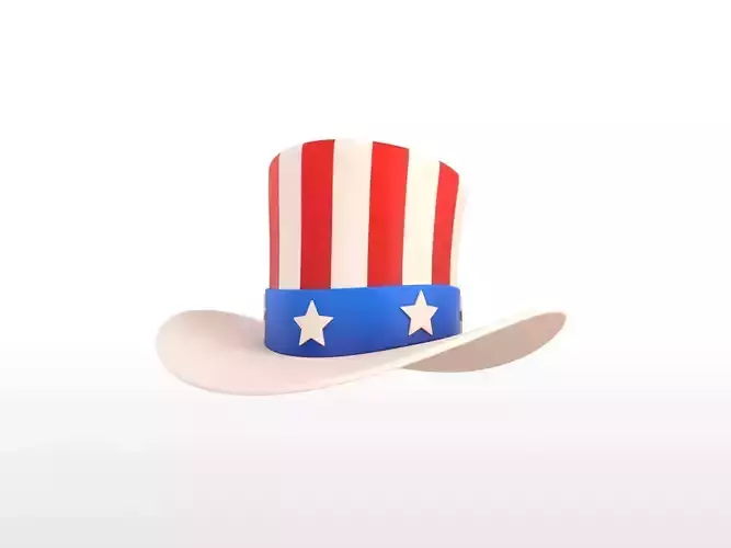 Hat008 Uncle Sam Hat 3D model