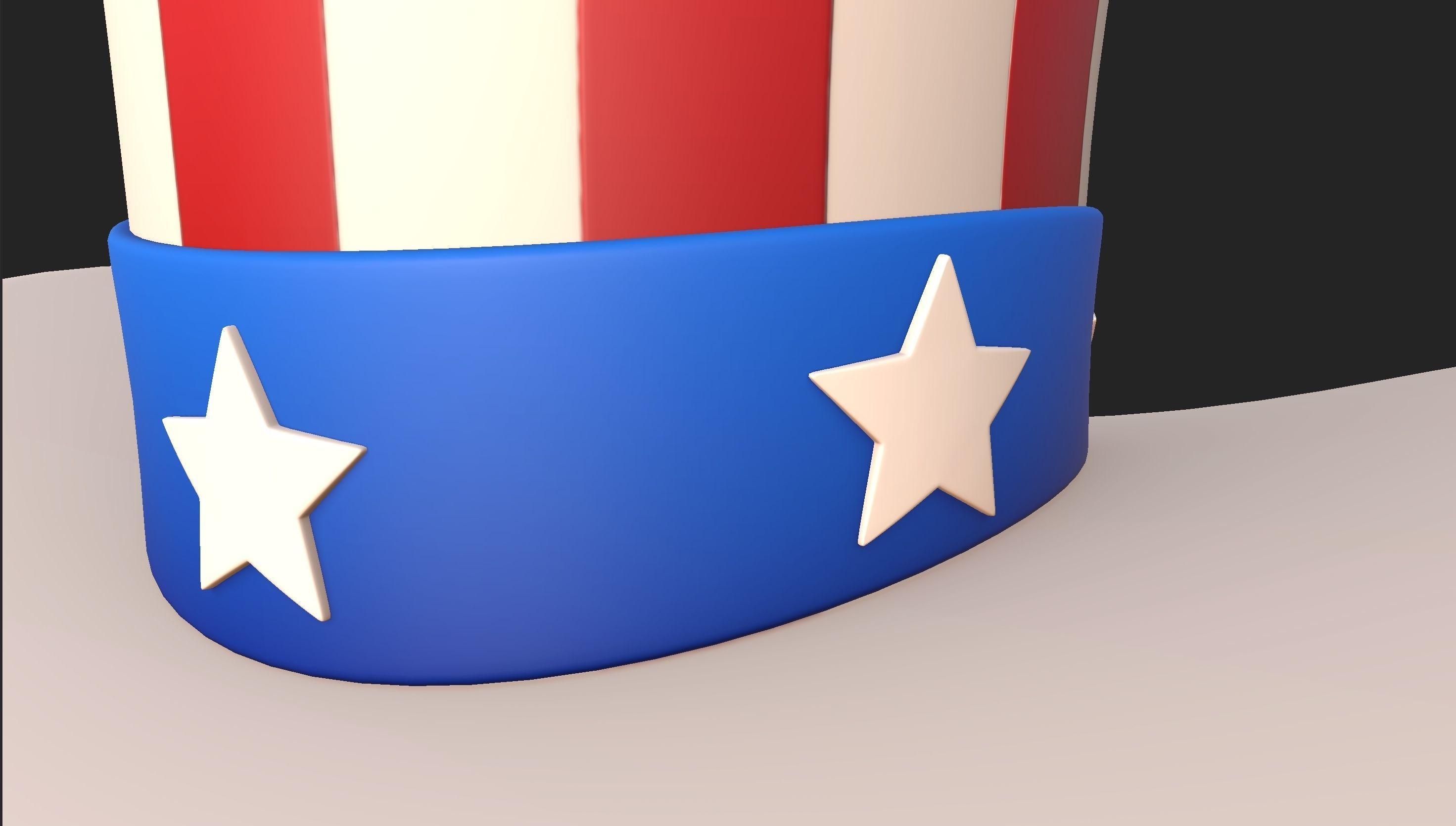 Hat008 Uncle Sam Hat 3D model_13