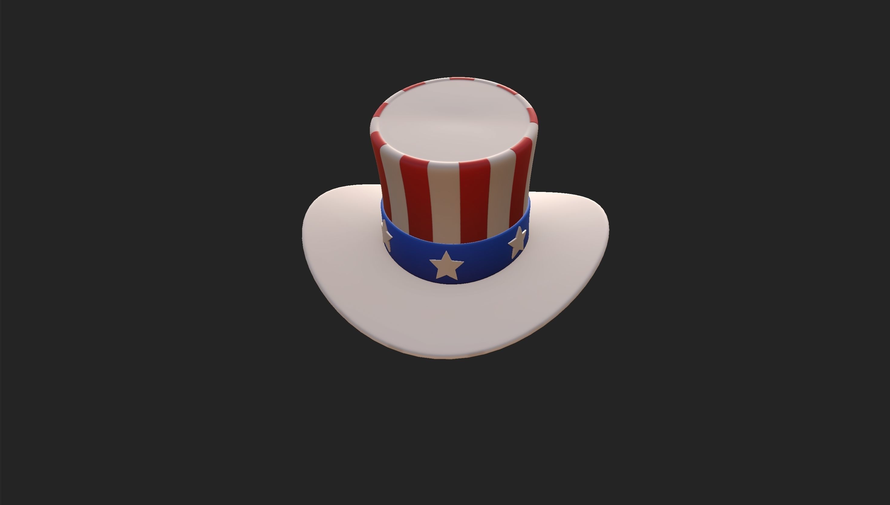 Hat008 Uncle Sam Hat 3D model_2