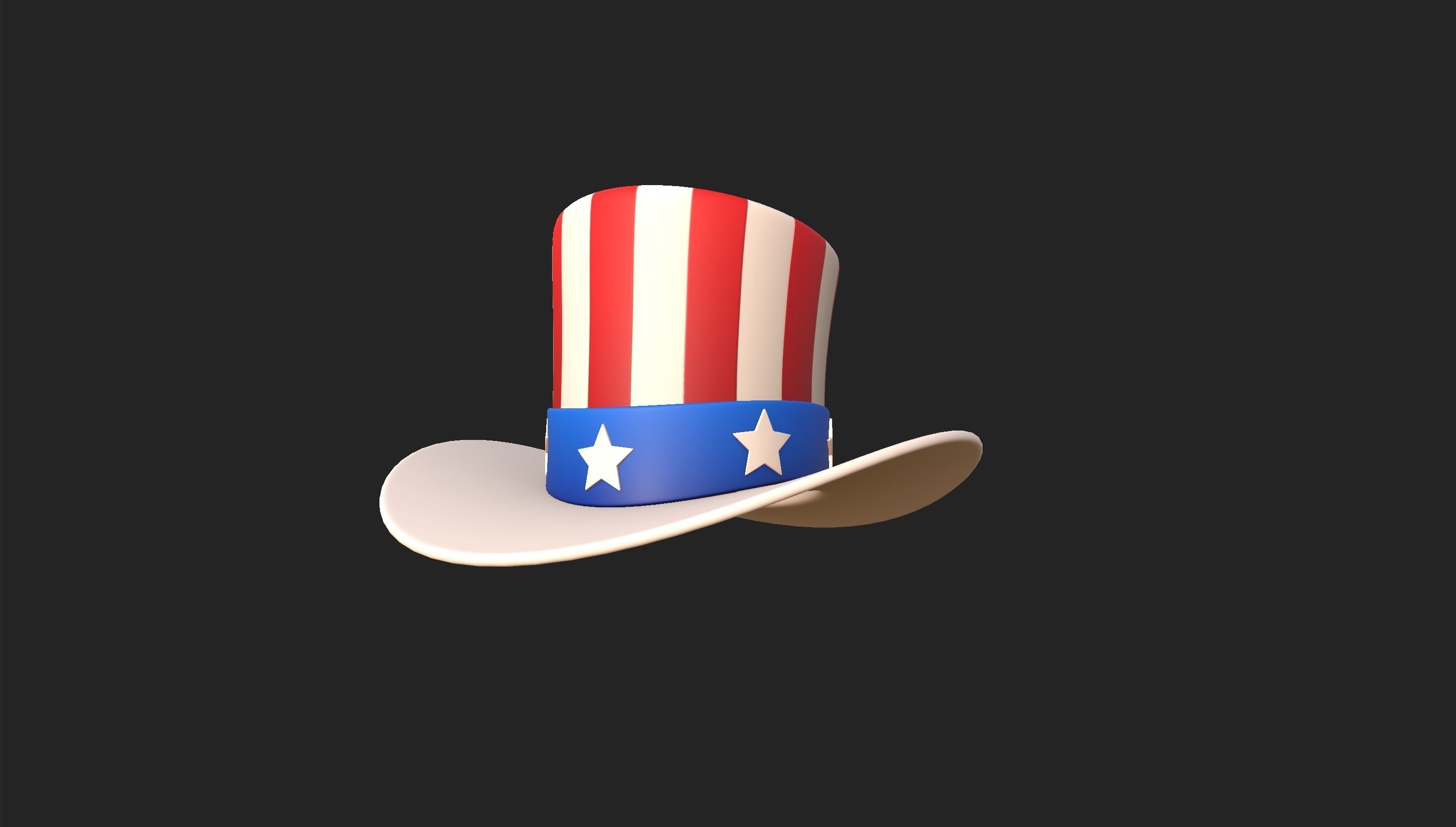 Hat008 Uncle Sam Hat 3D model_24