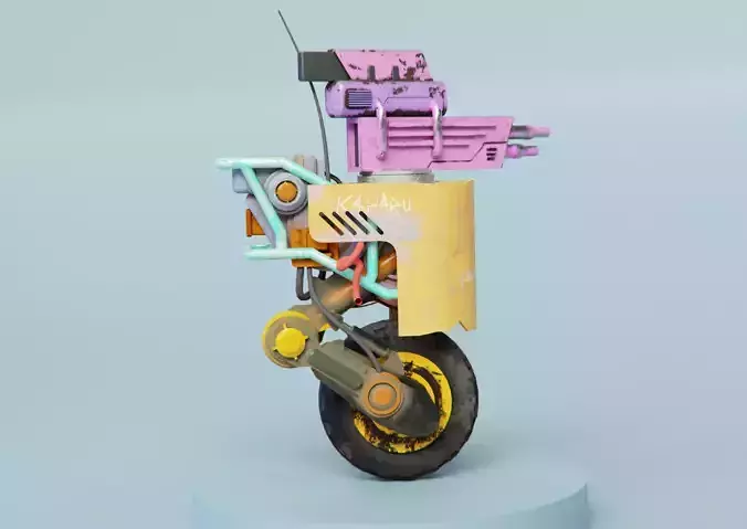 SCIFI TURRET ROBOT 3D model