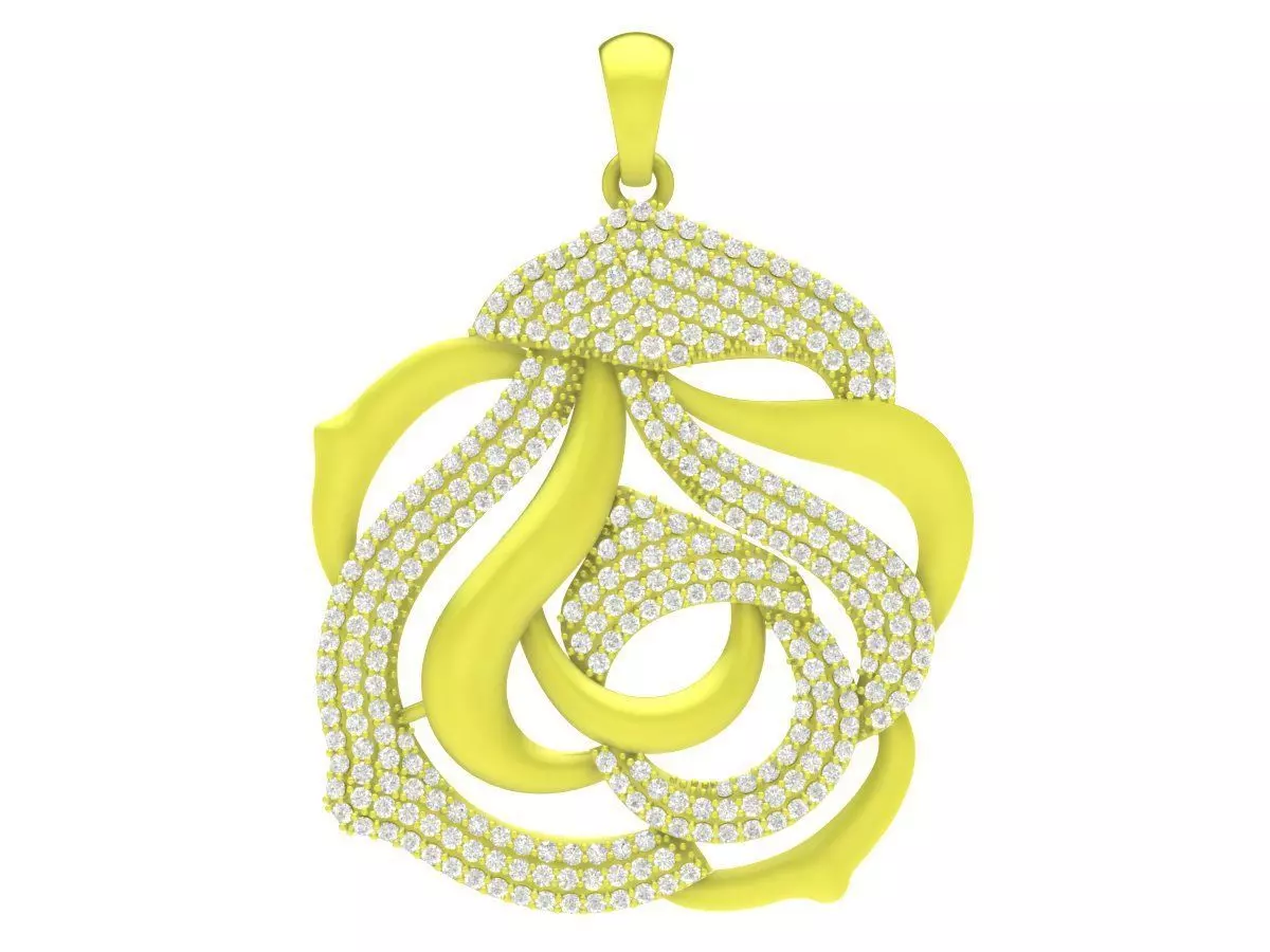 Luxury Abstract Diamond Pendant Jewelry 3D Model 4211 3D print model
