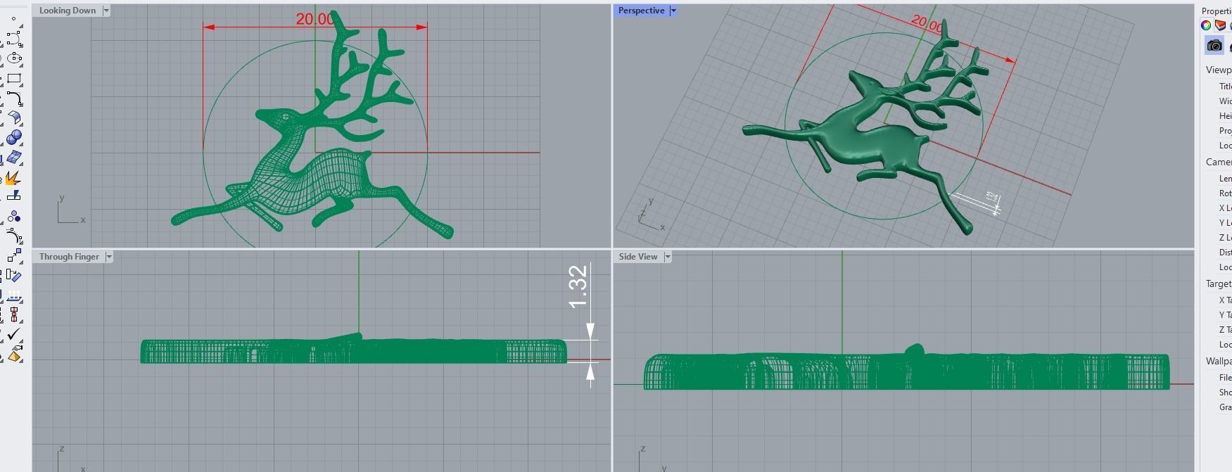Necklece Element Christmas deer  3D print model_3