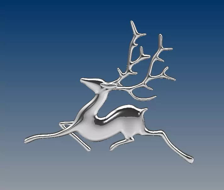 Necklece Element Christmas deer  3D print model_0