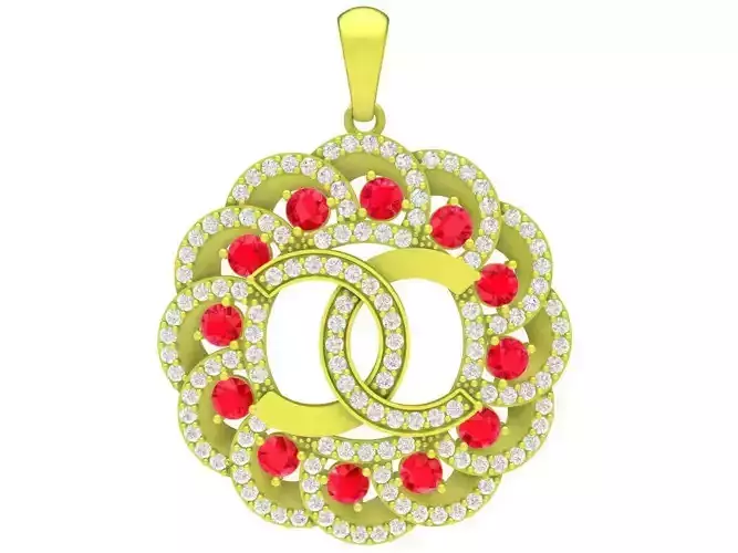 asian diamond women pendant 4214