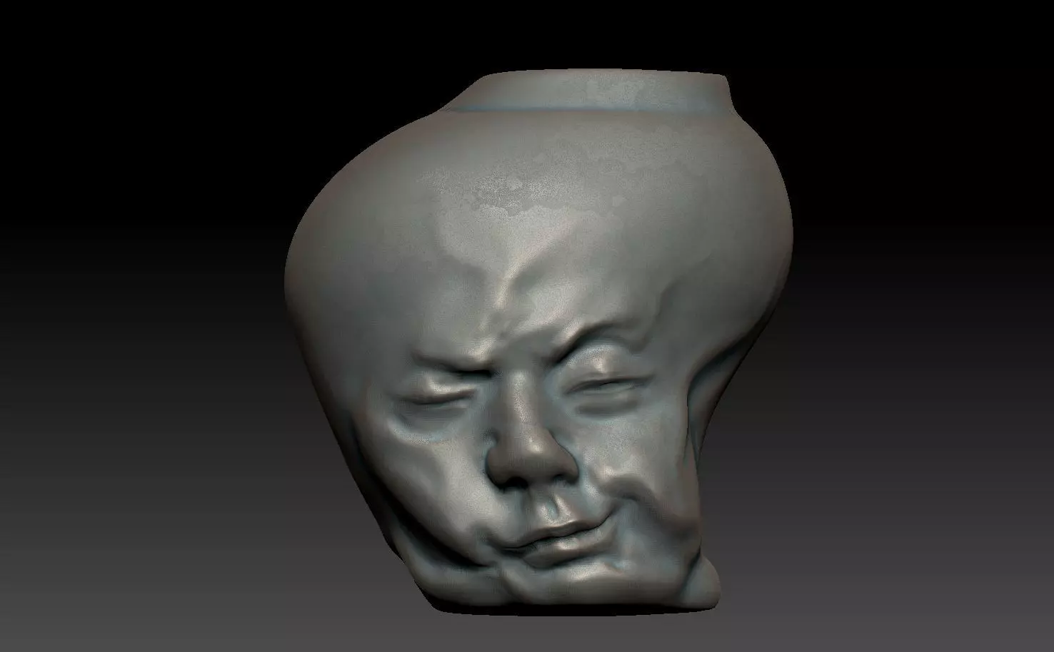 face-vase 3 sculpture with face 3D print model
