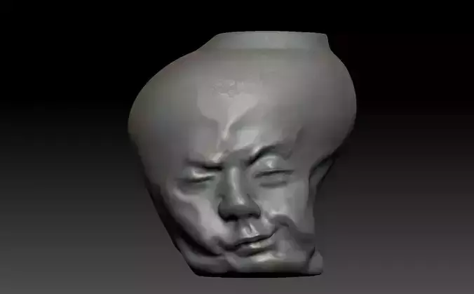 face-vase 3 sculpture with face 3D print model