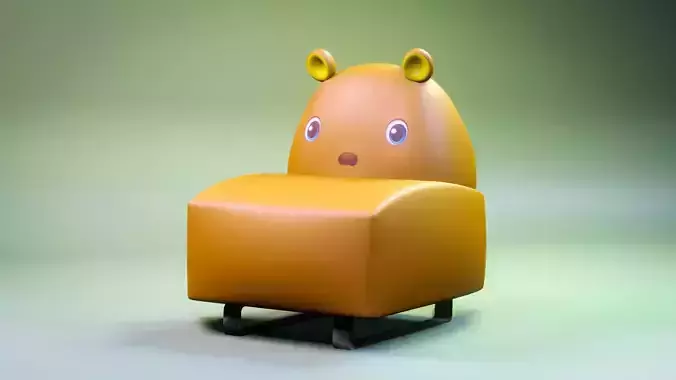 Chair little bear Low-poly 3D model