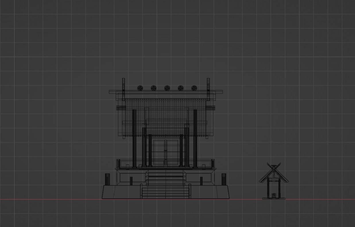 Japanese Temple - Game Ready - PBR Low-poly 3D model_6
