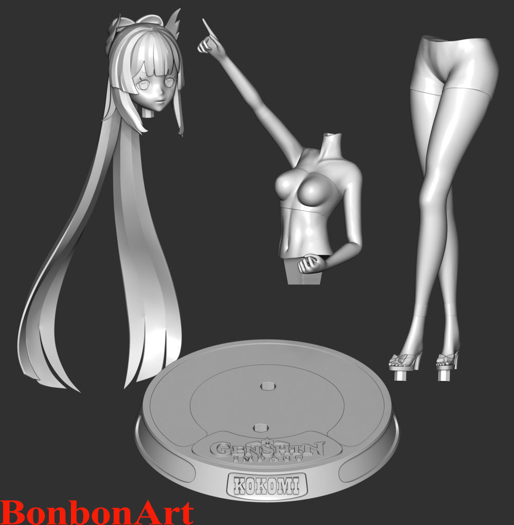 Kokomi - Genshin Impact 3D print model_4