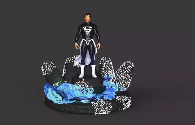 Superman Statue 3d Printable 3D print model 3D print model