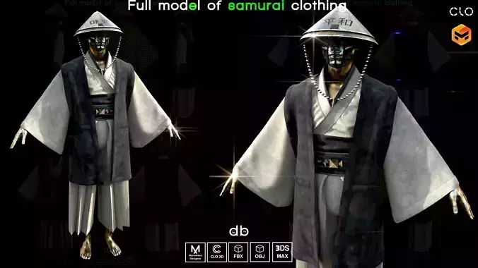 Full model of samurai clothing