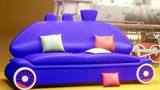 Sofa the steam lokomotive
