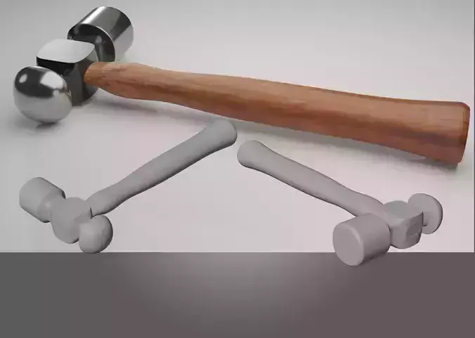 Realistic Wooden Hammer