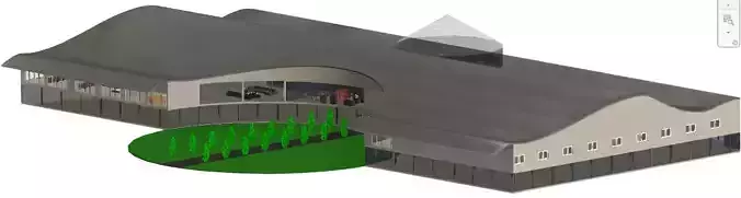 Two-storey building 3D model