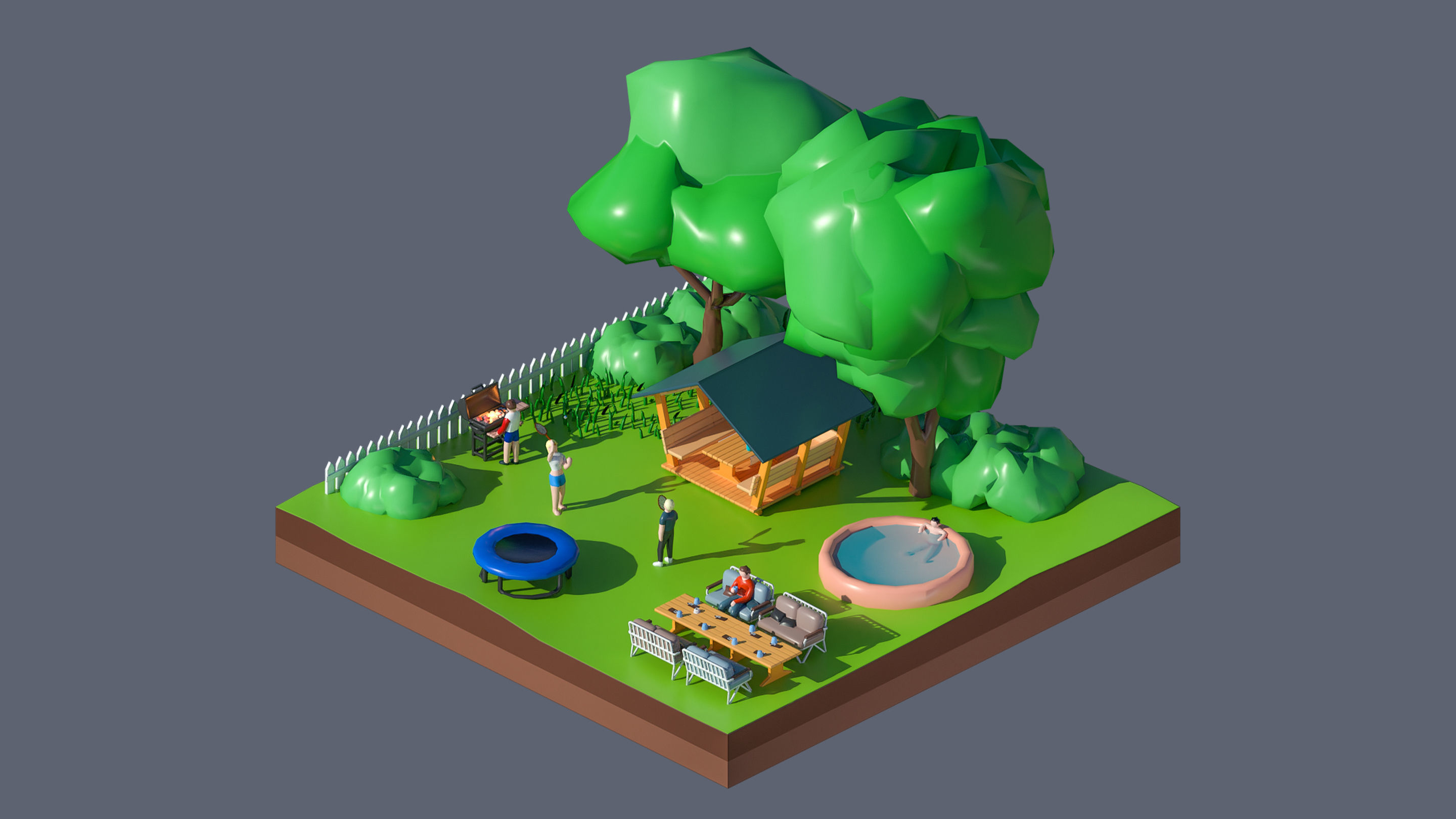 Worlds Casual Low-poly 3D model_63