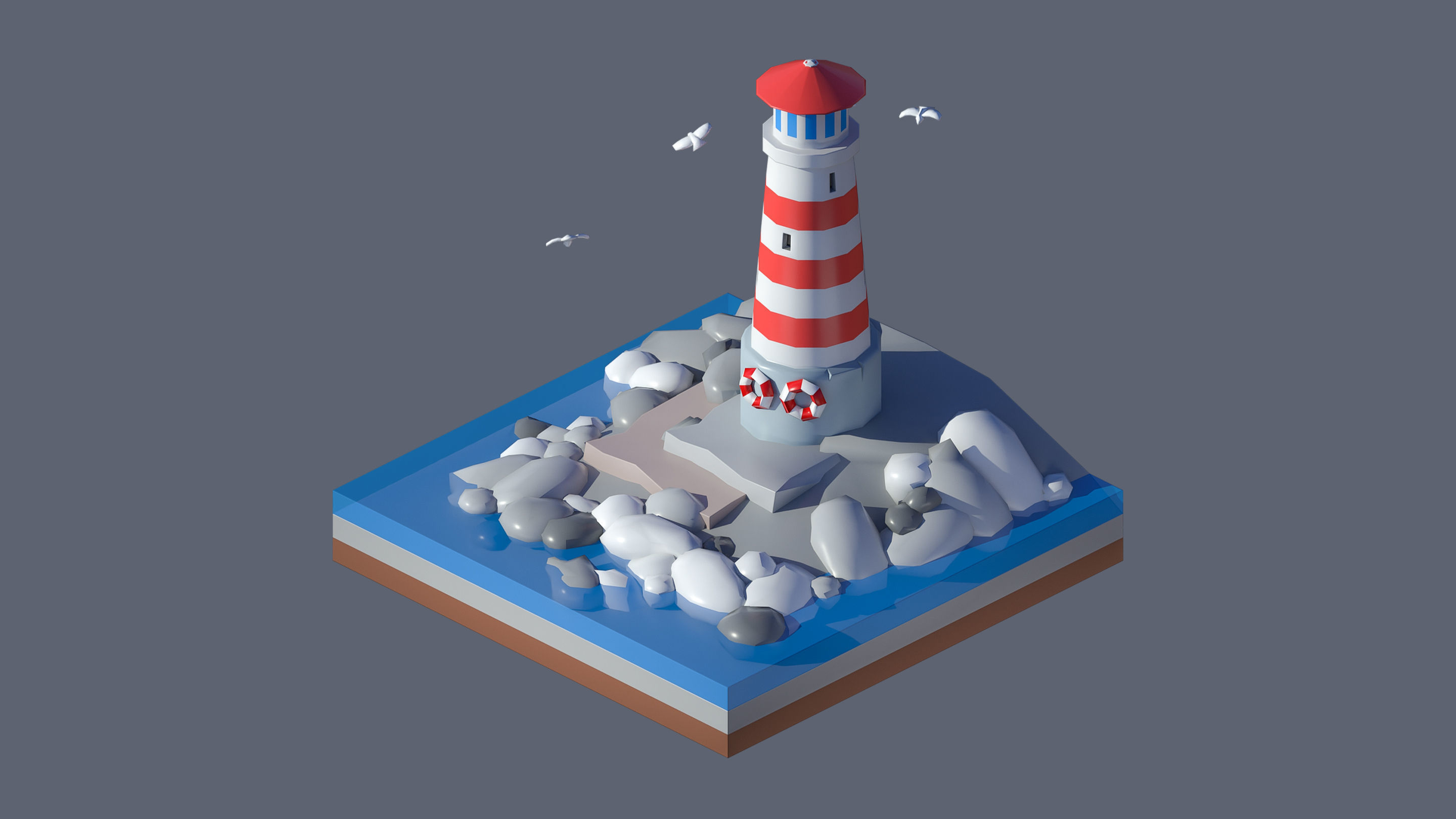 Worlds Casual Low-poly 3D model_51
