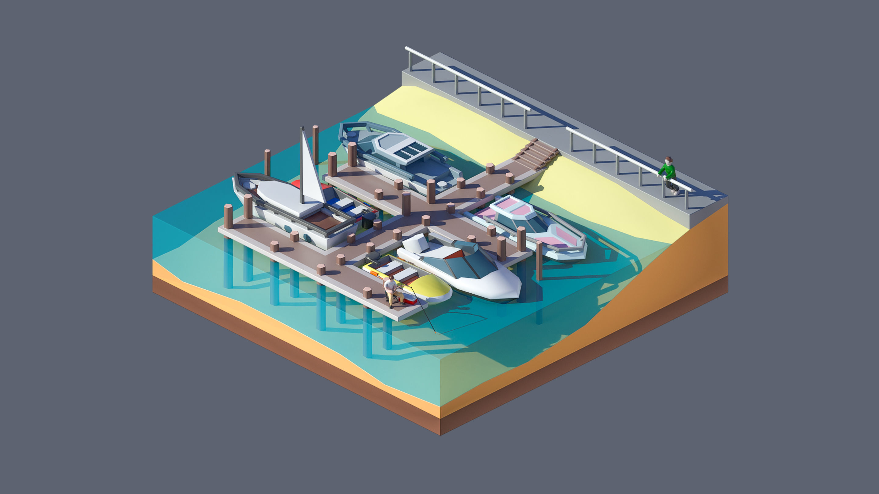 Worlds Casual Low-poly 3D model_47