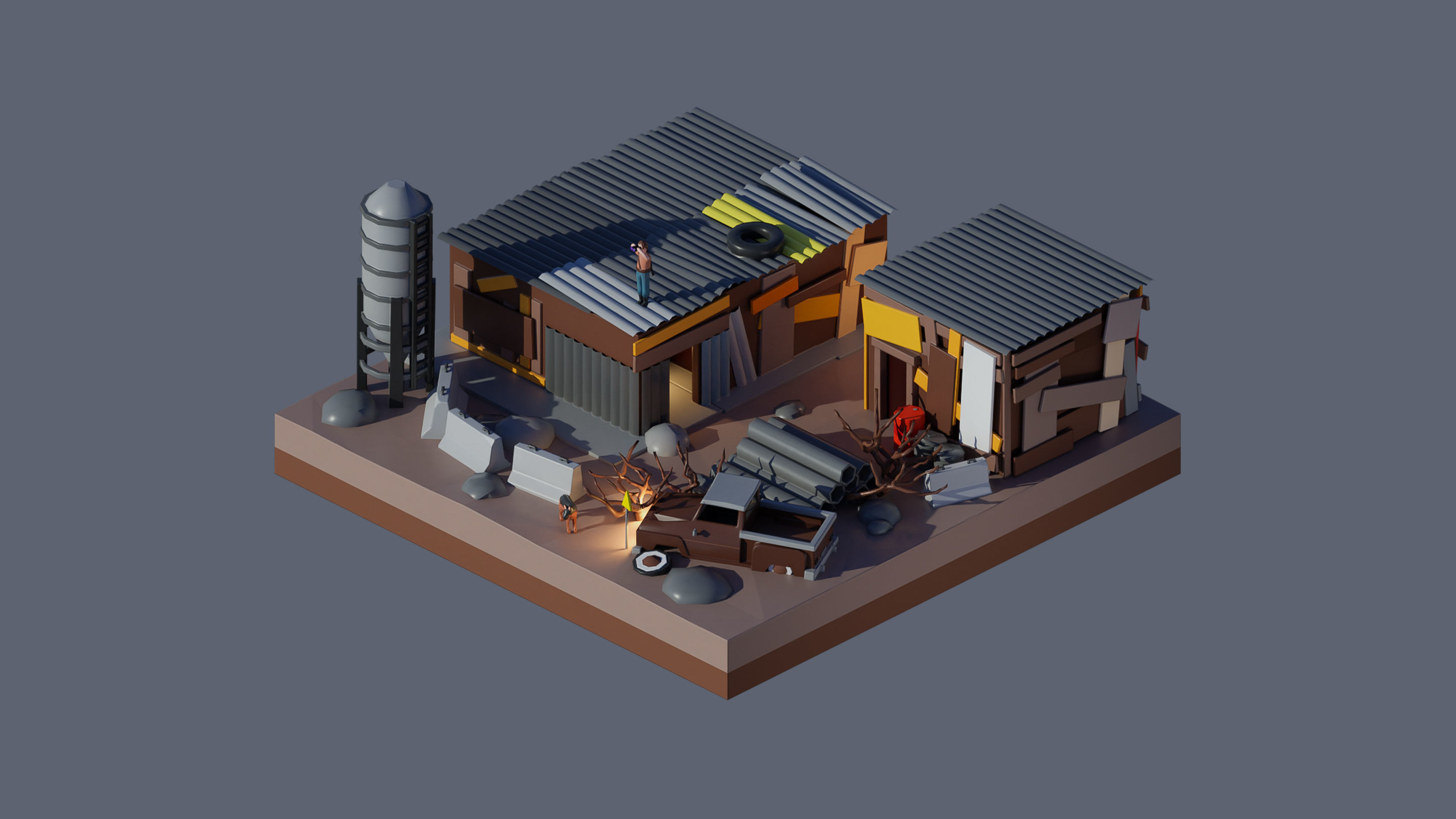Worlds Casual Low-poly 3D model_15