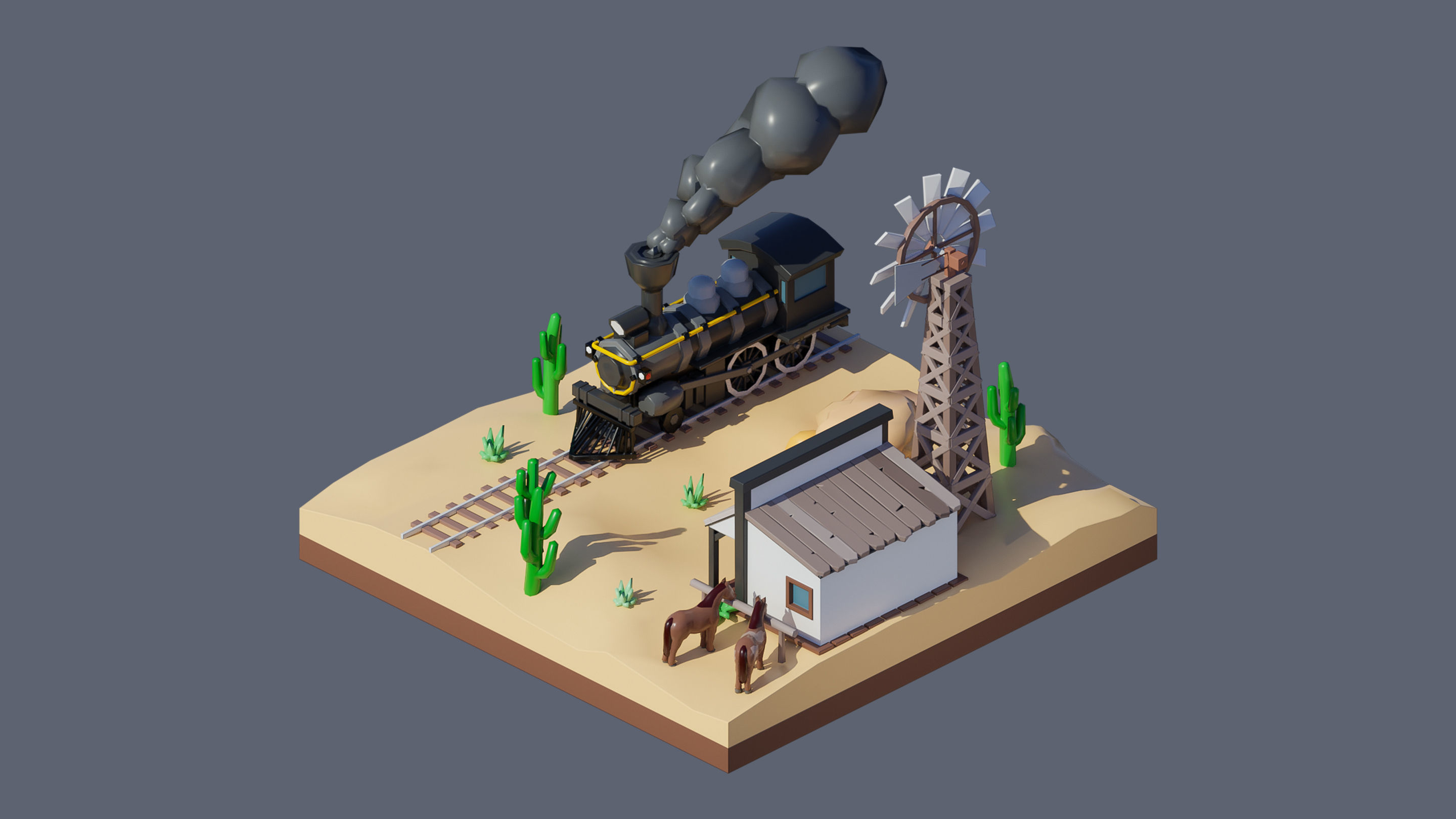 Worlds Casual Low-poly 3D model_11
