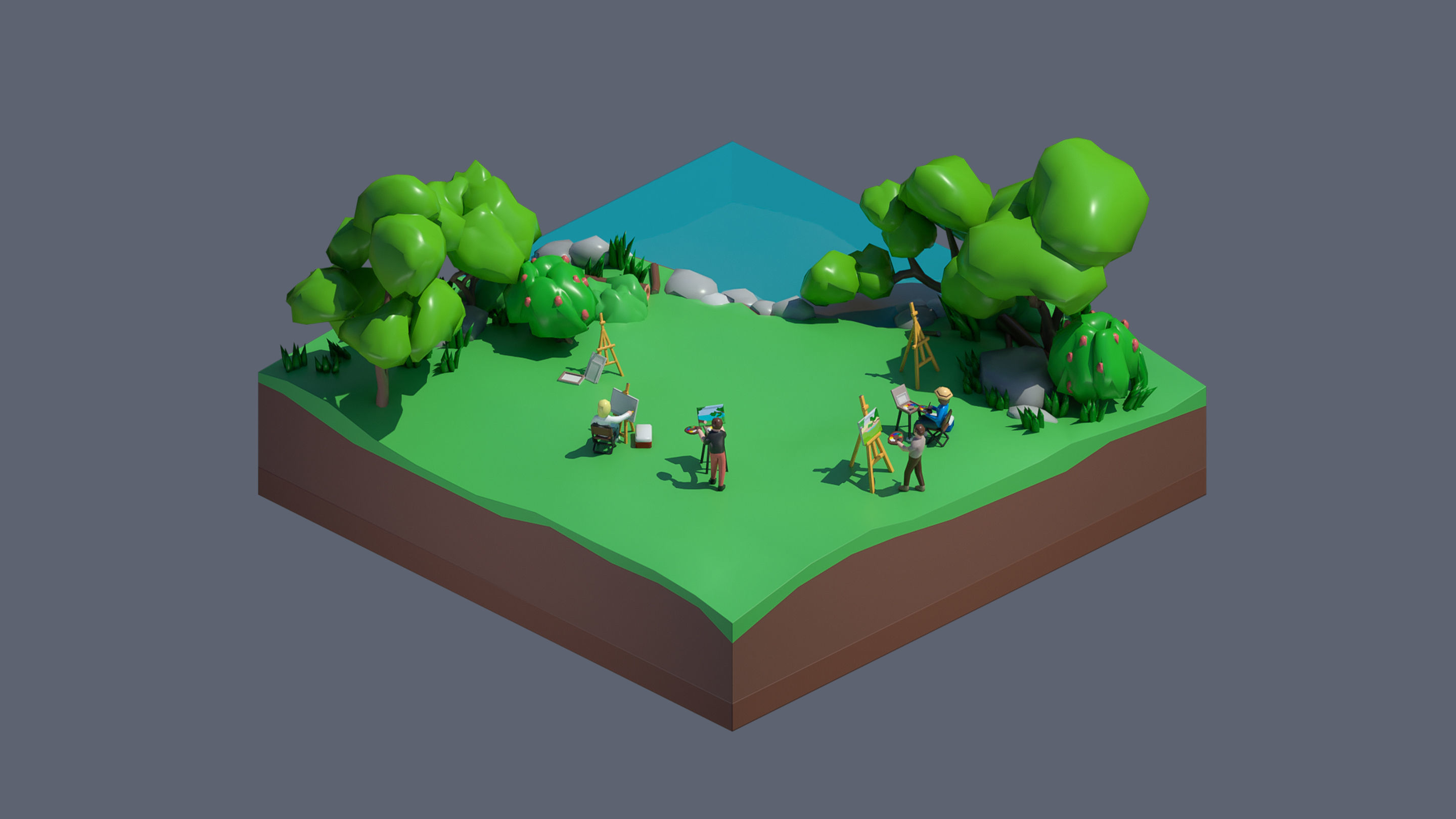 Worlds Casual Low-poly 3D model_99