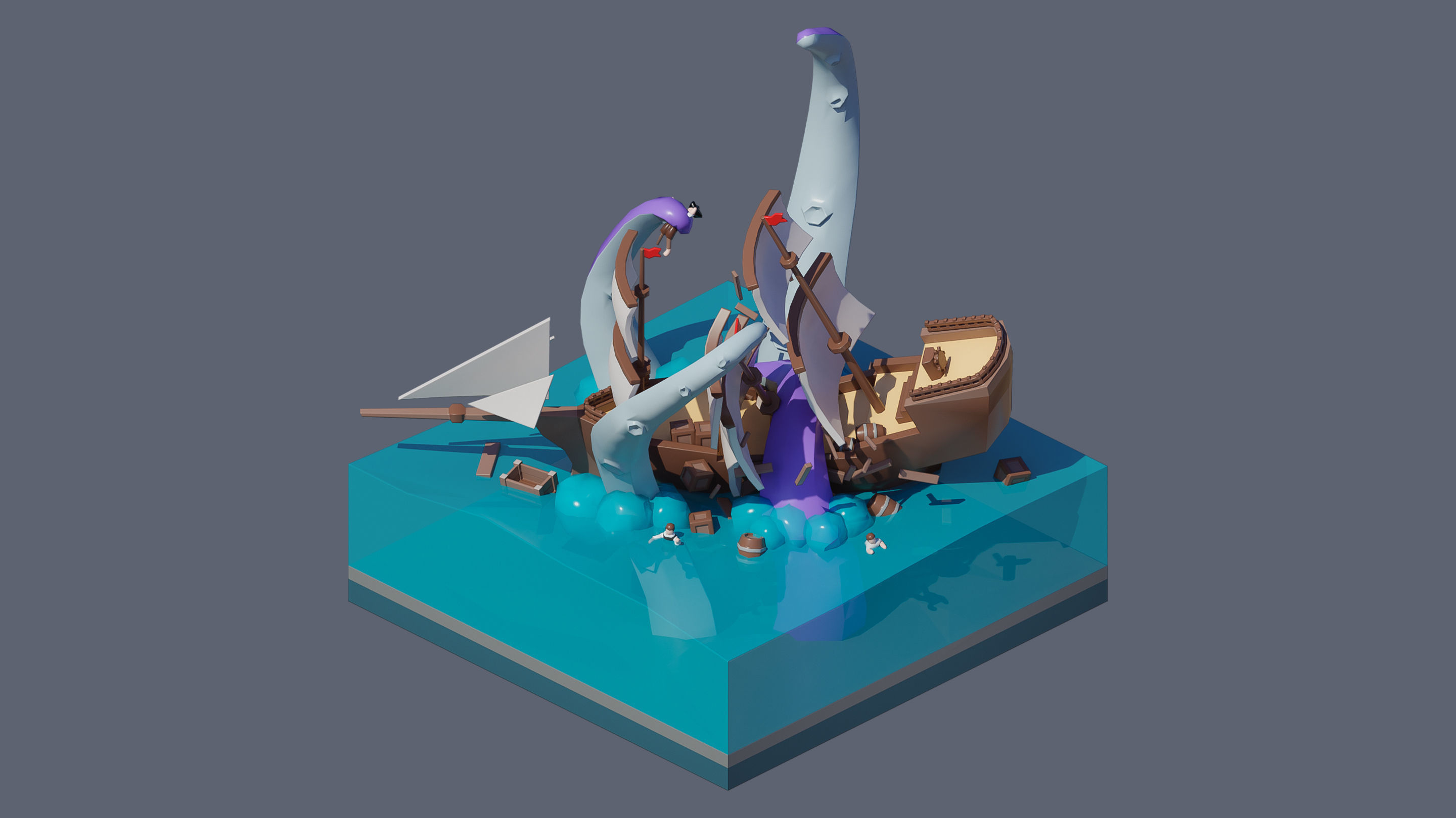 Worlds Casual Low-poly 3D model_13