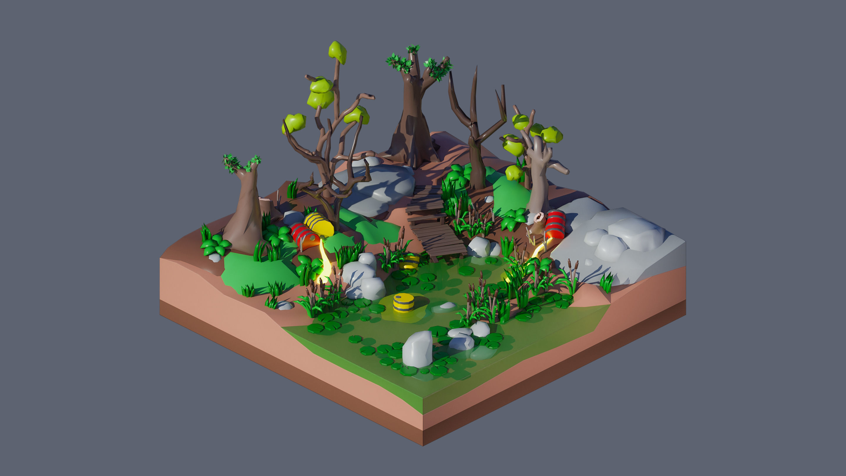Worlds Casual Low-poly 3D model_20