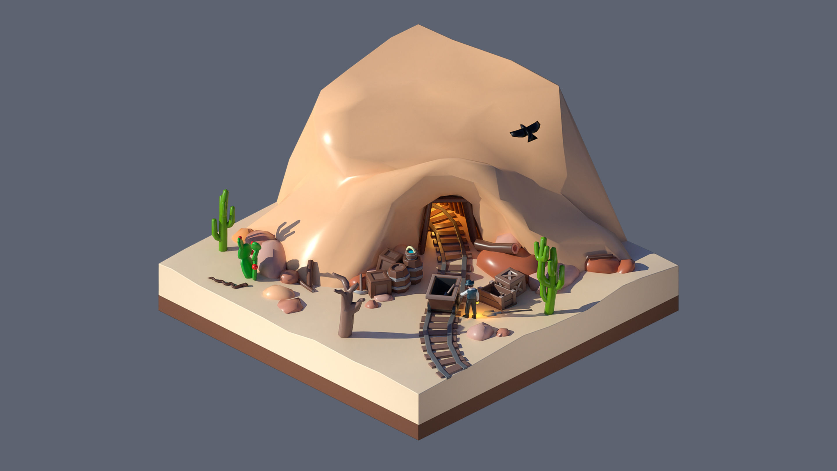 Worlds Casual Low-poly 3D model_48