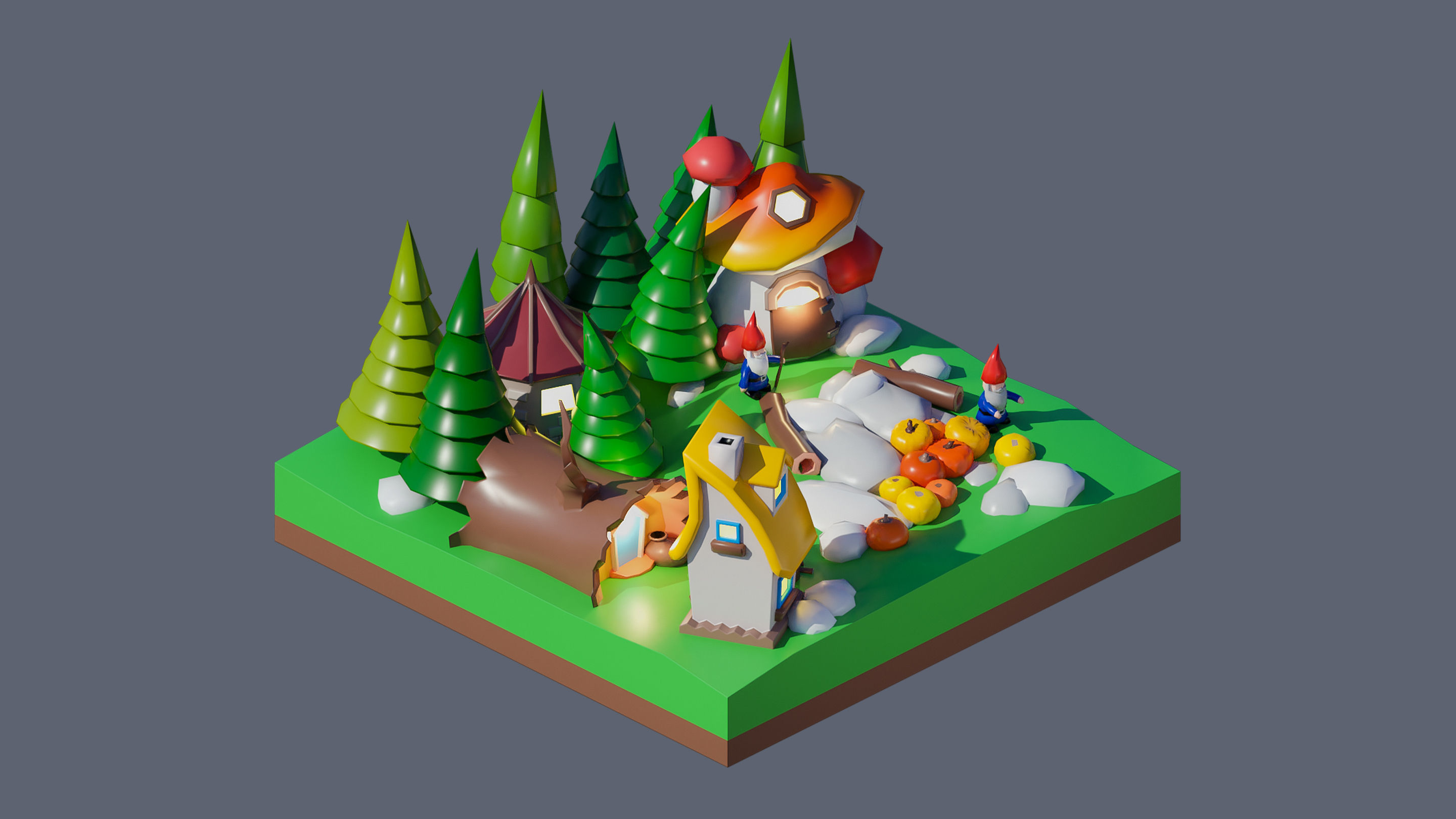 Worlds Casual Low-poly 3D model_14