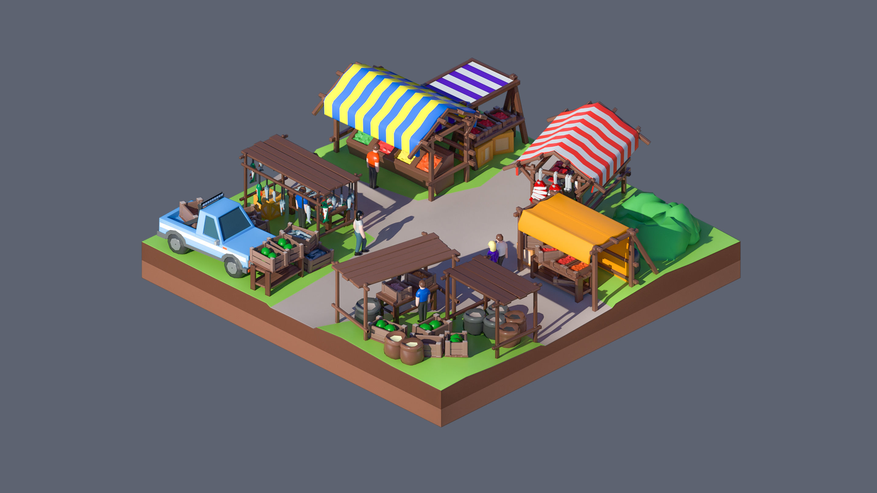 Worlds Casual Low-poly 3D model_69