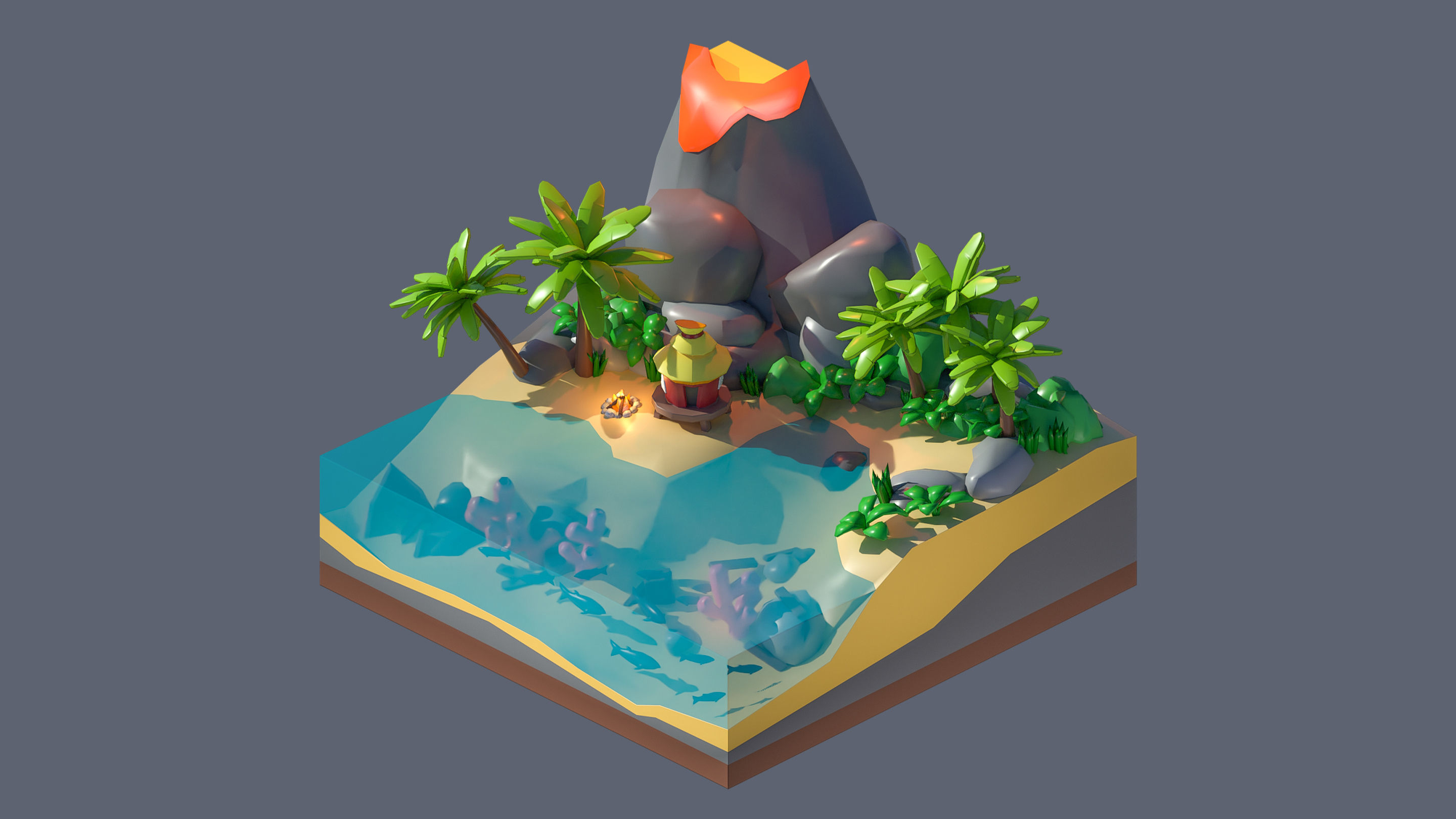 Worlds Casual Low-poly 3D model_45