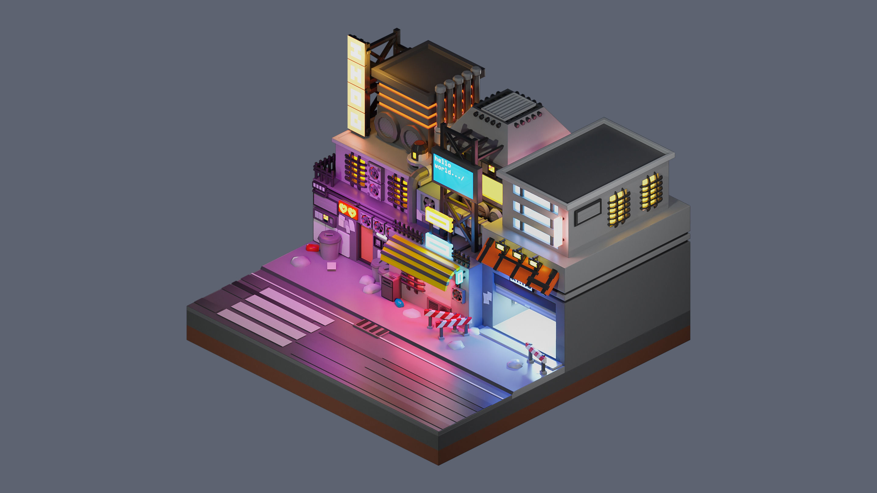 Worlds Casual Low-poly 3D model_5