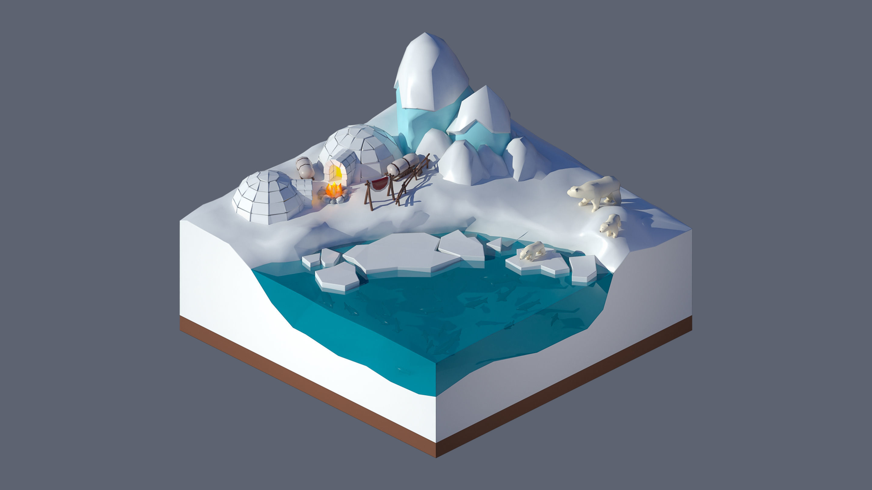 Worlds Casual Low-poly 3D model_53