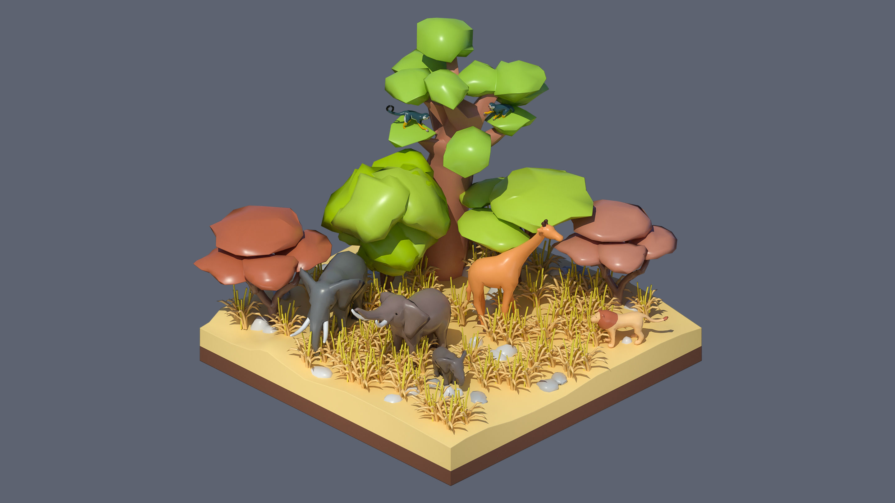 Worlds Casual Low-poly 3D model_102
